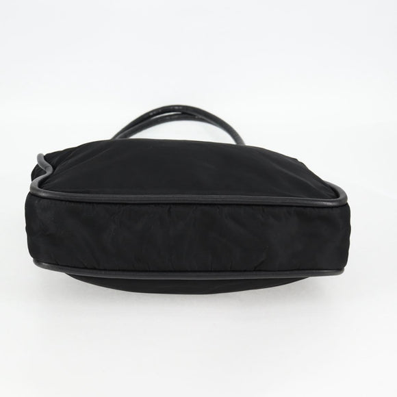 CELINE Tote Bag Nylon Black Gold Auth 136206