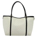 GUCCI GG Supreme Tote Bag PVC White Gold 197953 Auth 136210-2