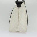GUCCI GG Supreme Tote Bag PVC White Gold 197953 Auth 136210-4