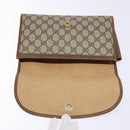 GUCCI GG Supreme Web Sherry Line Clutch Bag PVC Beige Gold 89 01 030 Auth 136211-14