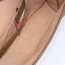 GUCCI GG Supreme Web Sherry Line Clutch Bag PVC Beige Gold 89 01 030 Auth 136211-16