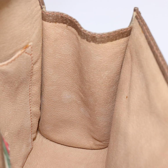 GUCCI GG Supreme Web Sherry Line Clutch Bag PVC Beige Gold 89 01 030 Auth 136211