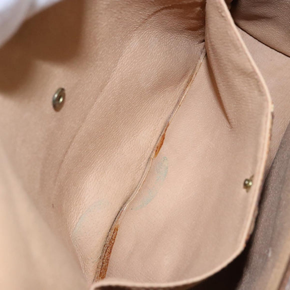 GUCCI GG Supreme Web Sherry Line Clutch Bag PVC Beige Gold 89 01 030 Auth 136211