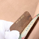 GUCCI GG Supreme Web Sherry Line Clutch Bag PVC Beige Gold 89 01 030 Auth 136211-21