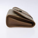 GUCCI GG Supreme Web Sherry Line Clutch Bag PVC Beige Gold 89 01 030 Auth 136211-4