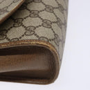 GUCCI GG Supreme Web Sherry Line Clutch Bag PVC Beige Gold 89 01 030 Auth 136211-9