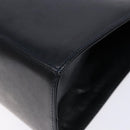 Salvatore Ferragamo Gancini Chain Shoulder Bag Leather Navy Gold Auth 136212-12