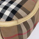 BURBERRY Nova Check Shoulder Bag Canvas Beige Auth 136215-9