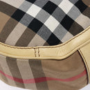 BURBERRY Nova Check Shoulder Bag Canvas Beige Auth 136215-14