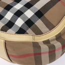 BURBERRY Nova Check Shoulder Bag Canvas Beige Auth 136215-15