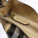 BURBERRY Nova Check Shoulder Bag Canvas Beige Auth 136215-17