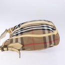 BURBERRY Nova Check Shoulder Bag Canvas Beige Auth 136215-4