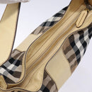 BURBERRY Nova Check Shoulder Bag Canvas Beige Auth 136215-6