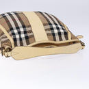 BURBERRY Nova Check Shoulder Bag Canvas Beige Auth 136215-7
