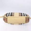 BURBERRY Nova Check Shoulder Bag Canvas Beige Auth 136215-5