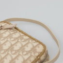 Christian Dior Trotter Canvas Romantic Pouch PVC Beige Silver Auth 136216-8