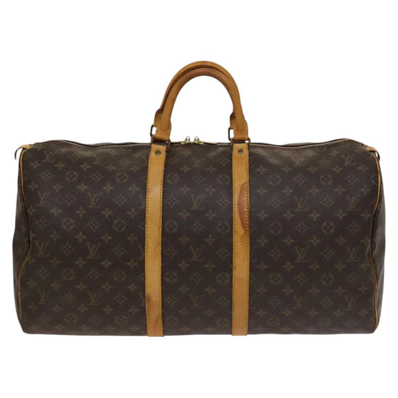 LOUIS VUITTON Monogram Keepall 55 Boston Bag M41424 LV Auth 136228