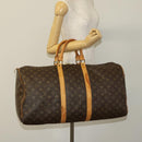 LOUIS VUITTON Monogram Keepall 55 Boston Bag M41424 LV Auth 136228-23