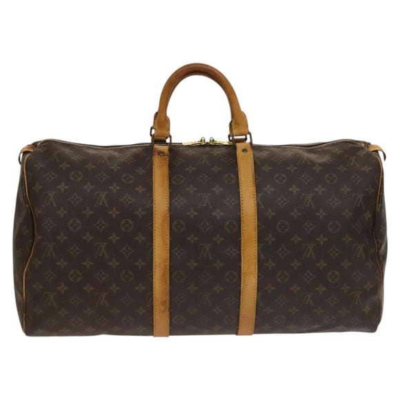 LOUIS VUITTON Monogram Keepall 55 Boston Bag M41424 LV Auth 136228