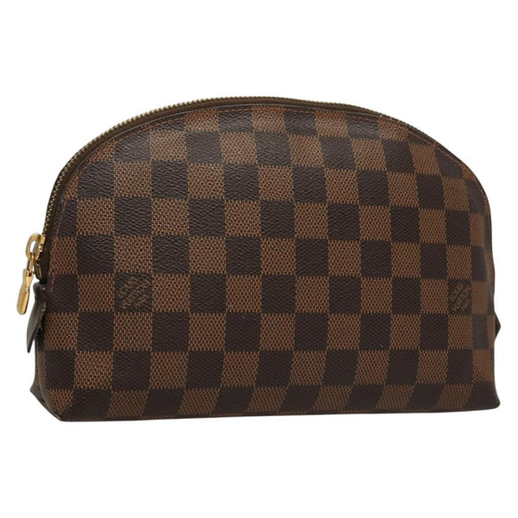 LOUIS VUITTON Damier Ebene Pochette Cosmetic GM Pouch N23345 LV Auth 136231