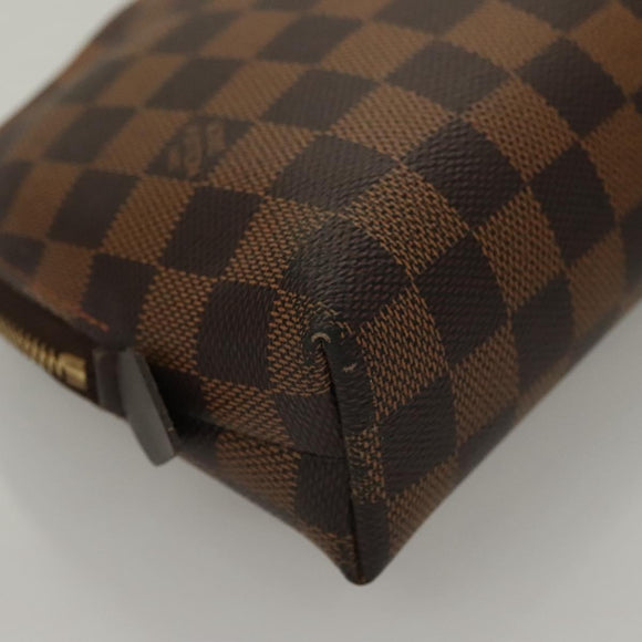 LOUIS VUITTON Damier Ebene Pochette Cosmetic GM Pouch N23345 LV Auth 136231