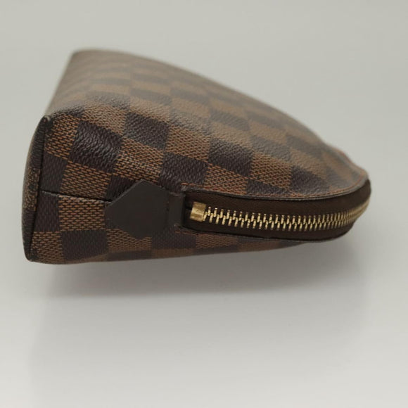 LOUIS VUITTON Damier Ebene Pochette Cosmetic GM Pouch N23345 LV Auth 136231