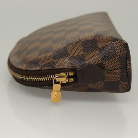 LOUIS VUITTON Damier Ebene Pochette Cosmetic GM Pouch N23345 LV Auth 136231