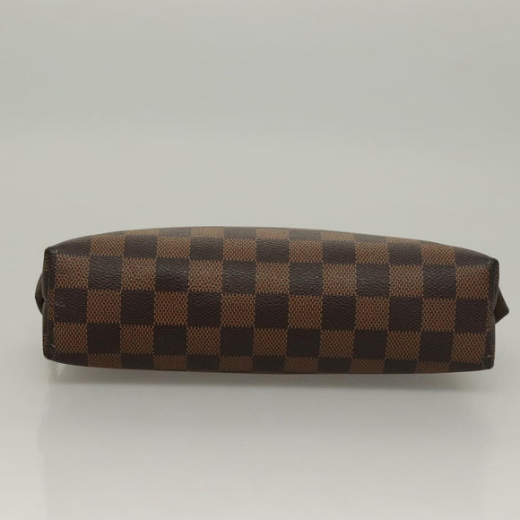 LOUIS VUITTON Damier Ebene Pochette Cosmetic GM Pouch N23345 LV Auth 136231