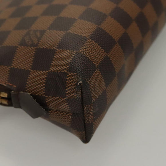 LOUIS VUITTON Damier Ebene Pochette Cosmetic GM Pouch N23345 LV Auth 136231