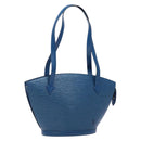 LOUIS VUITTON Epi Saint Jacques Poignees Long Hand Bag Blue M52265 Auth 136234-1