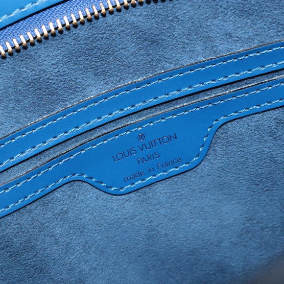 LOUIS VUITTON Epi Saint Jacques Poignees Long Hand Bag Blue M52265 Auth 136234