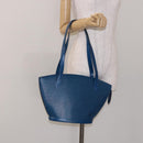 LOUIS VUITTON Epi Saint Jacques Poignees Long Hand Bag Blue M52265 Auth 136234-22