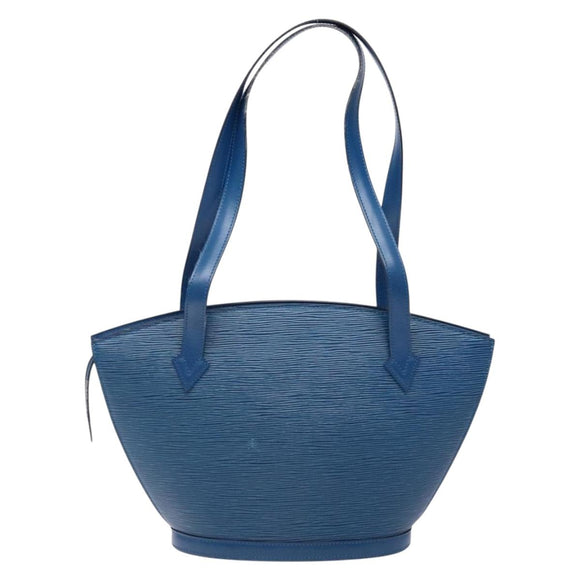LOUIS VUITTON Epi Saint Jacques Poignees Long Hand Bag Blue M52265 Auth 136234