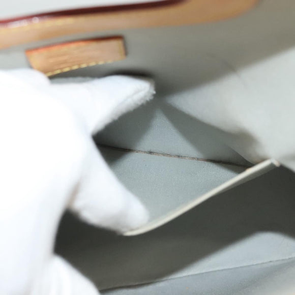 LOUIS VUITTON Vernis Stillwood Vertical Hand Bag Perle M91366 LV Auth 136236