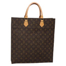 LOUIS VUITTON Monogram Sac Plat Hand Bag M51140 LV Auth 136244-1