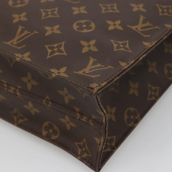 LOUIS VUITTON Monogram Sac Plat Hand Bag M51140 LV Auth 136244