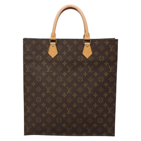 LOUIS VUITTON Monogram Sac Plat Hand Bag M51140 LV Auth 136244