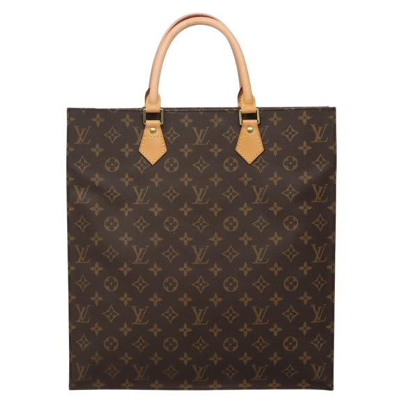 LOUIS VUITTON Monogram Sac Plat Hand Bag M51140 LV Auth 136244
