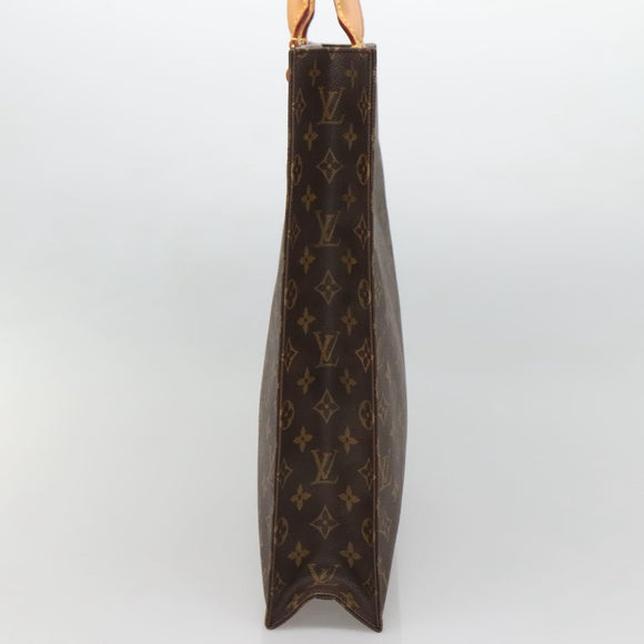 LOUIS VUITTON Monogram Sac Plat Hand Bag M51140 LV Auth 136244