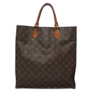 LOUIS VUITTON Monogram Sac Plat Hand Bag M51140 LV Auth 136246-2