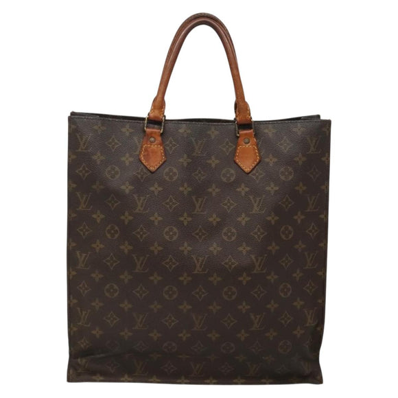 LOUIS VUITTON Monogram Sac Plat Hand Bag M51140 LV Auth 136246