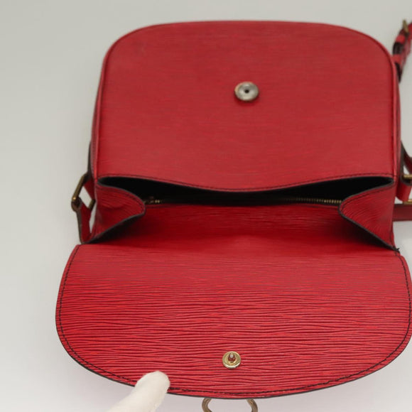 LOUIS VUITTON Epi Saint Cloud GM Shoulder Bag Red M52197 LV Auth 136259