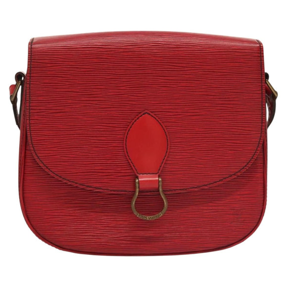 LOUIS VUITTON Epi Saint Cloud GM Shoulder Bag Red M52197 LV Auth 136259