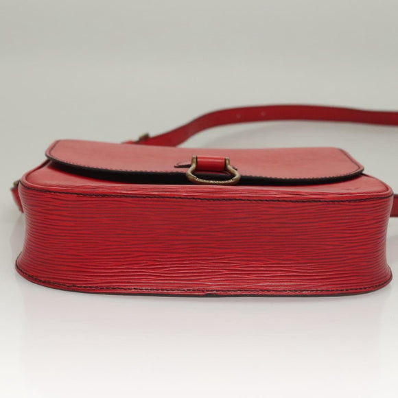 LOUIS VUITTON Epi Saint Cloud GM Shoulder Bag Red M52197 LV Auth 136259