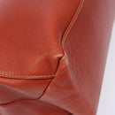 LOEWE Velazquez Hand Bag Leather 2way Red Gold Auth 136263-16
