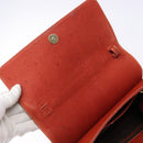 LOEWE Velazquez Hand Bag Leather 2way Red Gold Auth 136263-10