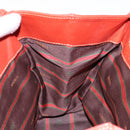 LOEWE Velazquez Hand Bag Leather 2way Red Gold Auth 136263-19