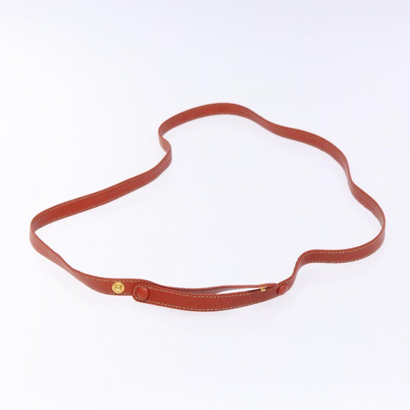 LOEWE Velazquez Hand Bag Leather 2way Red Gold Auth 136263