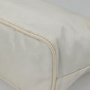 PRADA Shoulder Bag Nylon White Silver Auth 136266-16