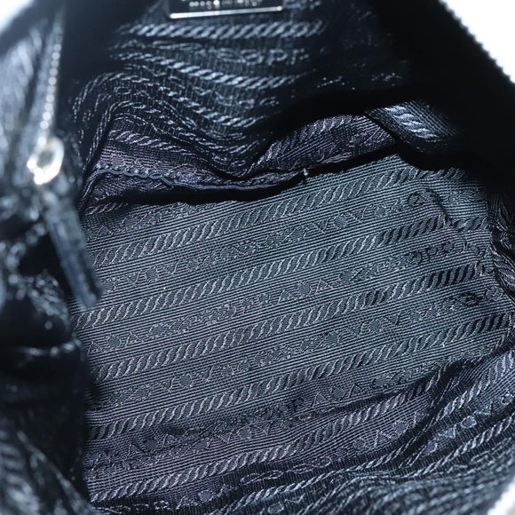 PRADA Shoulder Bag Nylon White Silver Auth 136266